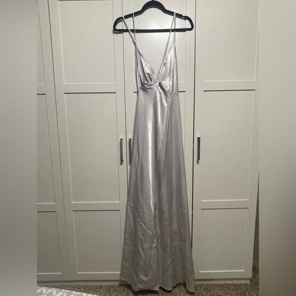 Silver Strappy Gown - Picture 2 of 2